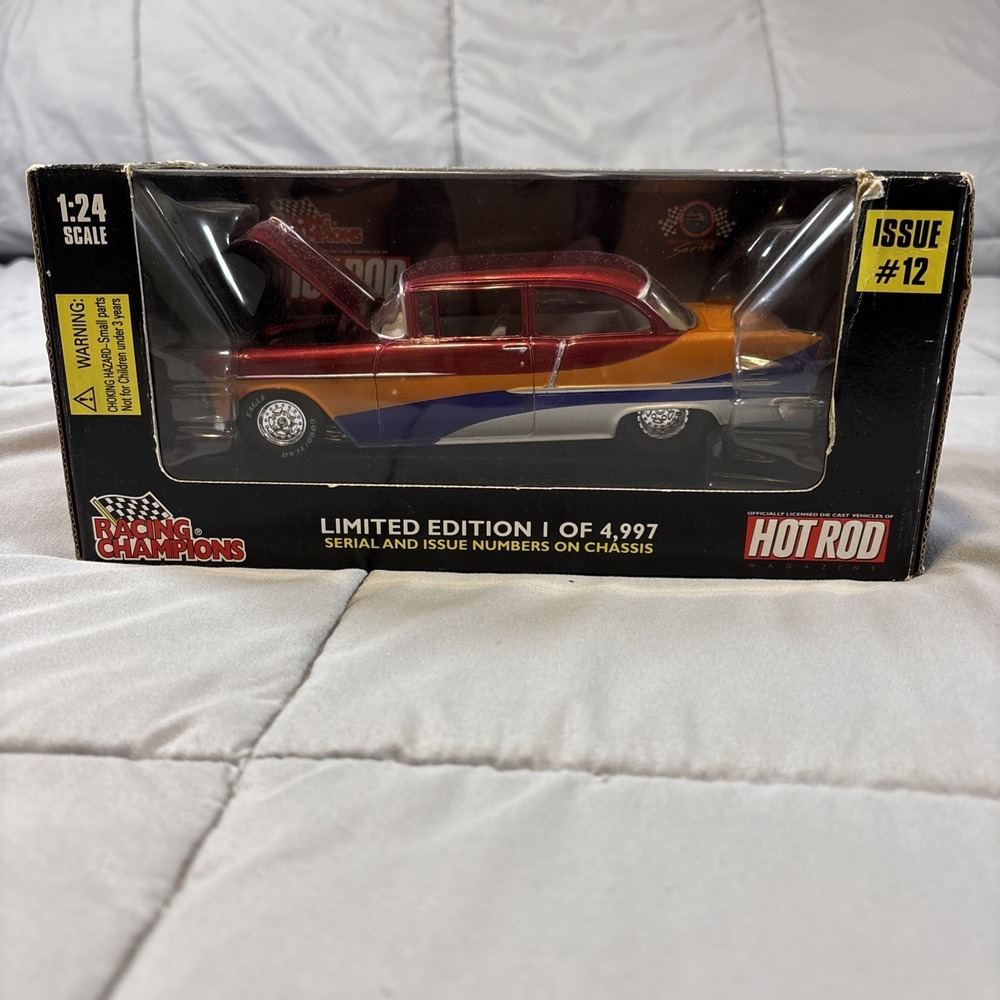 Racing Champions Hot Rod Magazine 1/24 1955 Chevy #12 Limited Edition 1 of 4,997